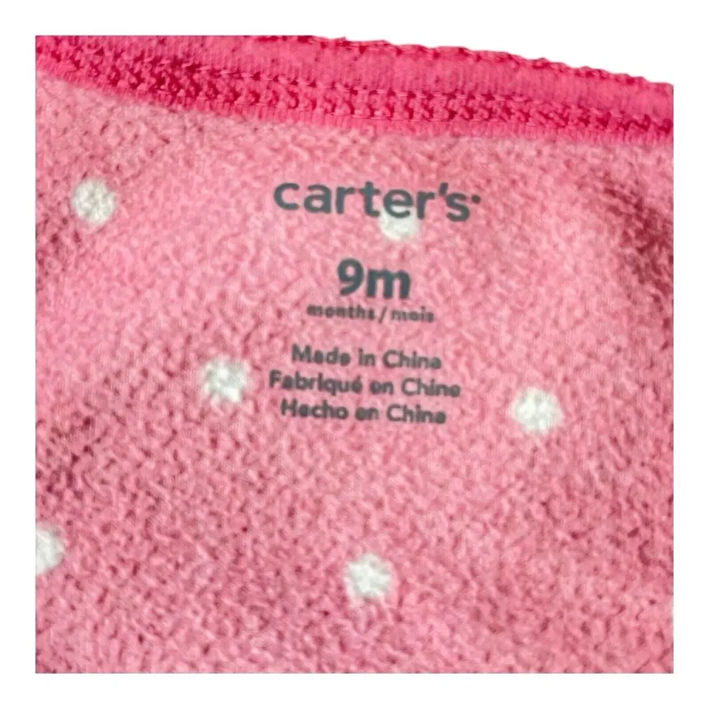 Carter One Piece Footie Pjs Pajamas Set Of 2 Pink Spotted Bear Gray Penguin